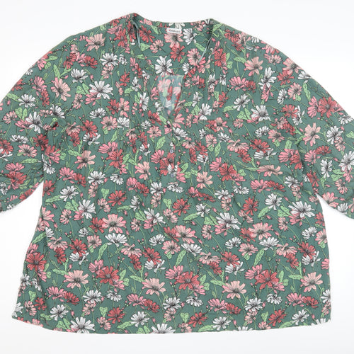Damart Women's Floral Blouse, Size 12, Multicoloured