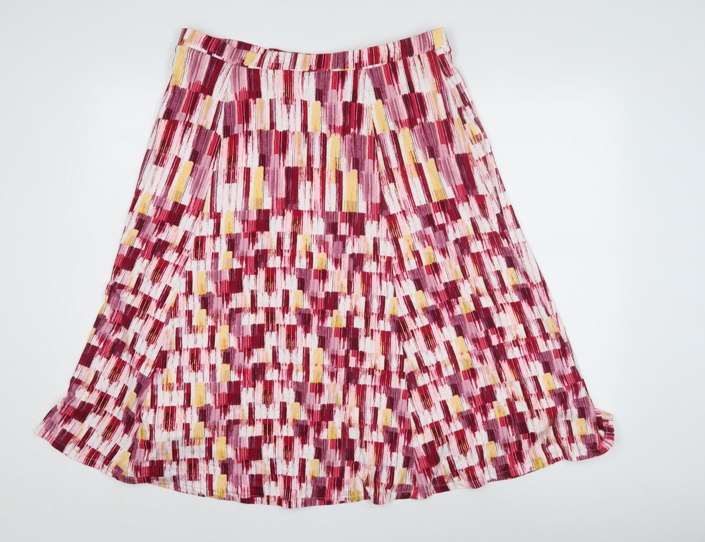 Eastex Women's Multicoloured Geometric Pleated Skirt 14