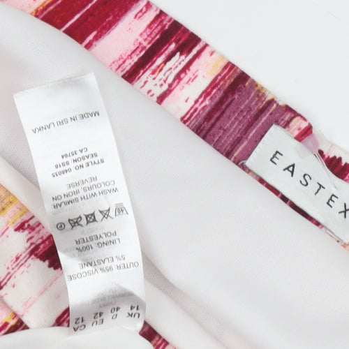 Eastex Women's Multicoloured Geometric Pleated Skirt 14