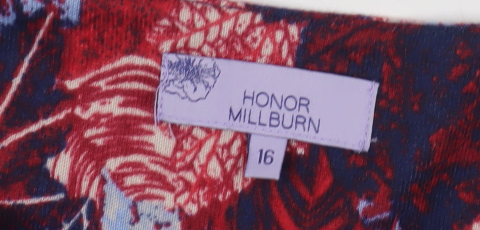 Honor Millburn Women's Multicoloured Floral Top Size 16