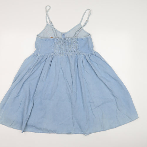 Topshop Blue Women's Fit & Flare Dress Size 10