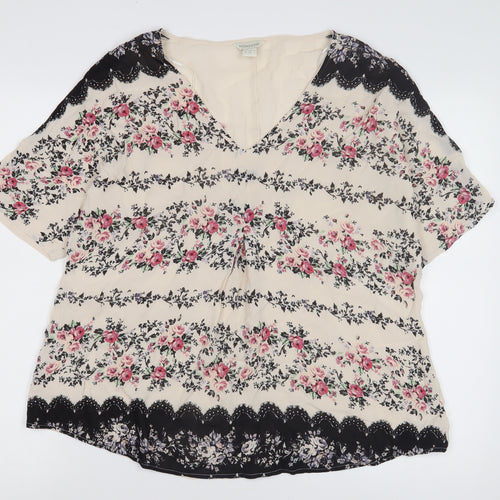 Monsoon Women's Multicoloured Floral Top Size 8