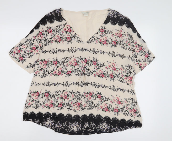 Monsoon Women's Multicoloured Floral Top Size 8