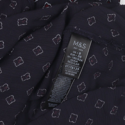 Marks and Spencer Women's Multicoloured V-Neck Slip Dress