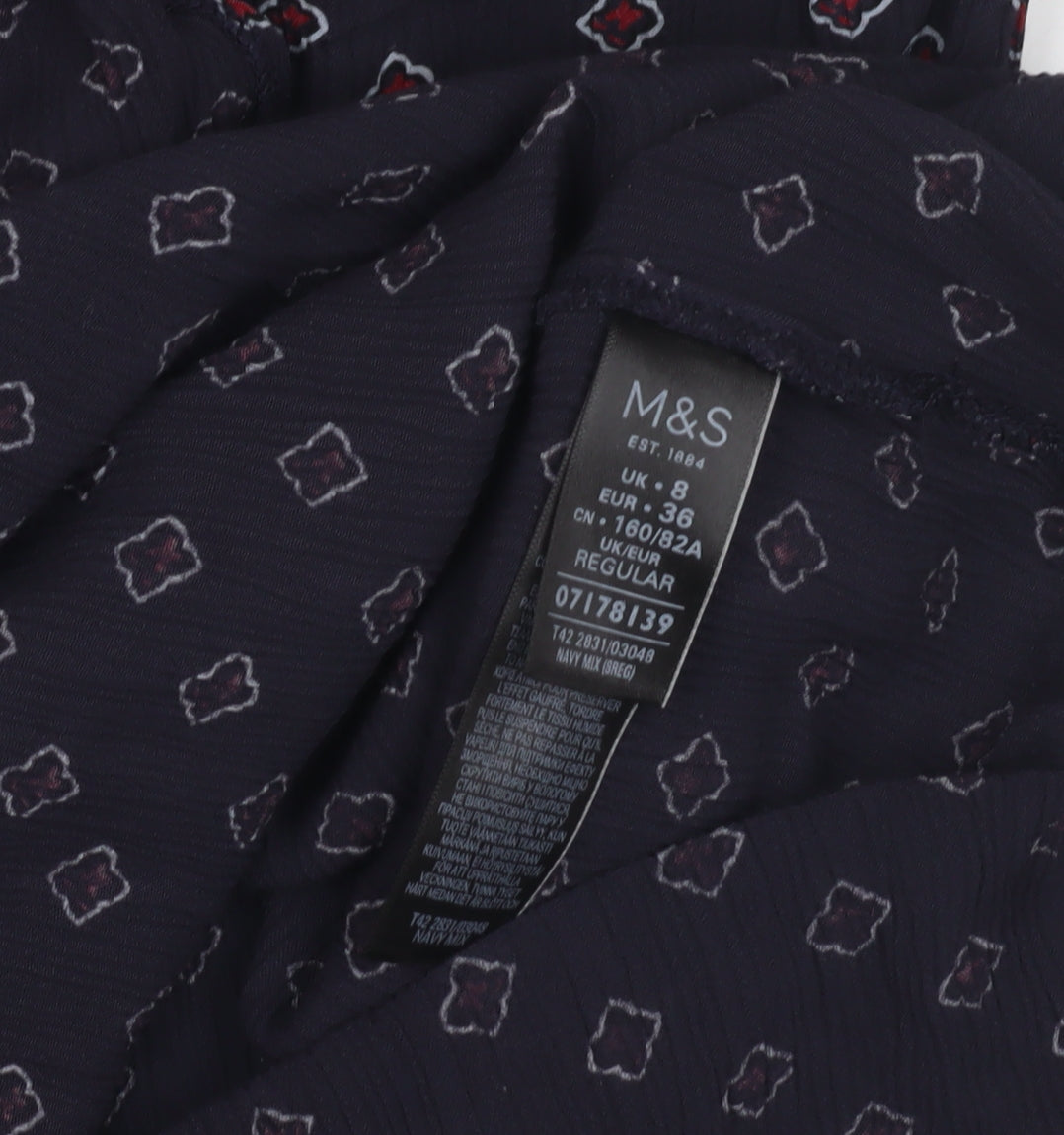 Marks and Spencer Women's Multicoloured V-Neck Slip Dress