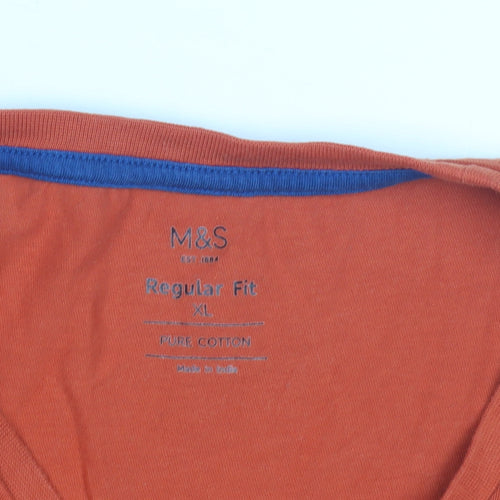 Marks and Spencer Men's Orange Outdoor XL T-Shirt