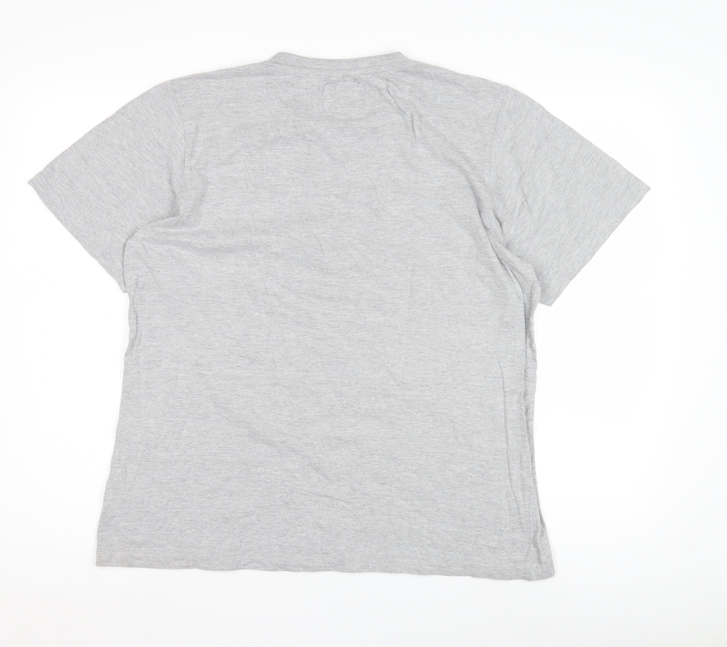 Henleys Men's Grey Graphic Print T-Shirt, Size L