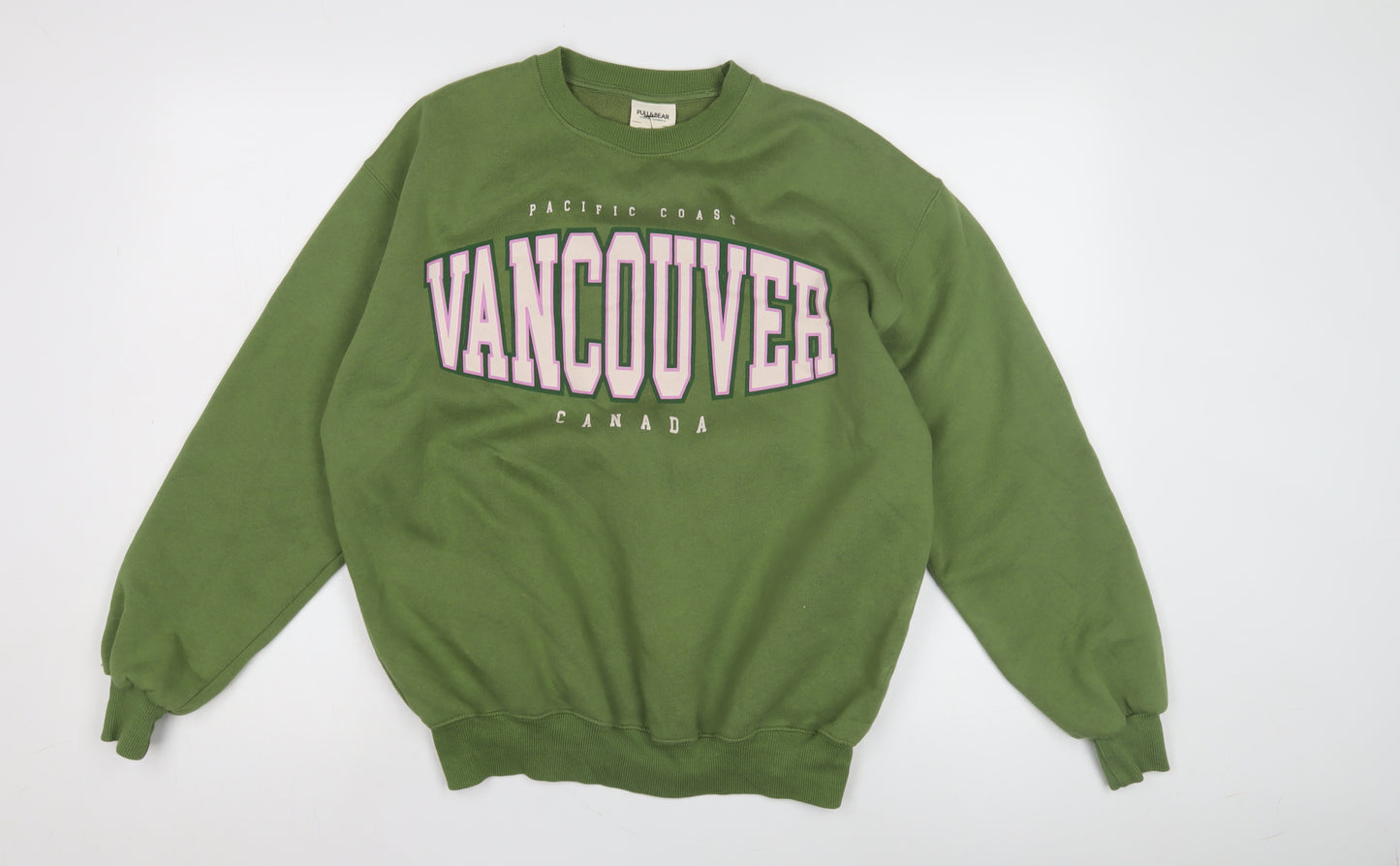 Pull&Bear Green Unisex Graphic Sweatshirt, S