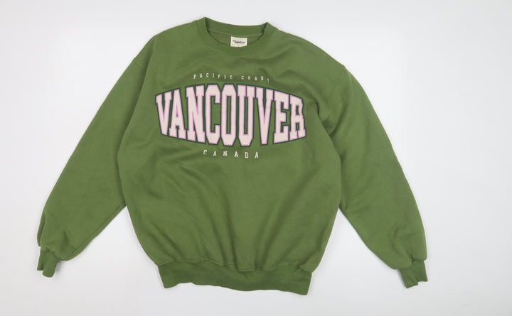 Pull&Bear Green Unisex Graphic Sweatshirt, S