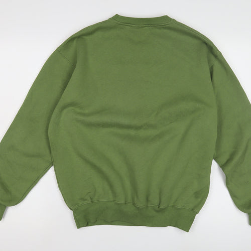 Pull&Bear Green Unisex Graphic Sweatshirt, S