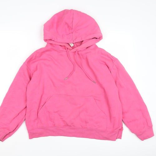 H&M Women's Pink Pullover Hoodie - Size M
