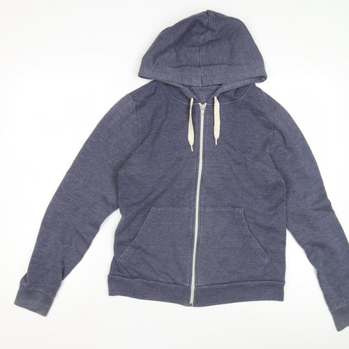 Topshop Women's Blue Full Zip Hoodie, Size 10, Casual Wear