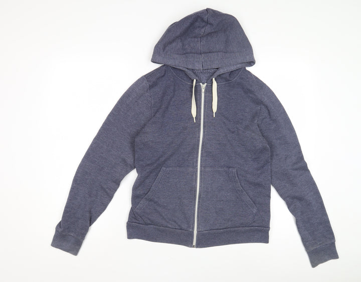 Topshop Women's Blue Full Zip Hoodie, Size 10, Casual Wear
