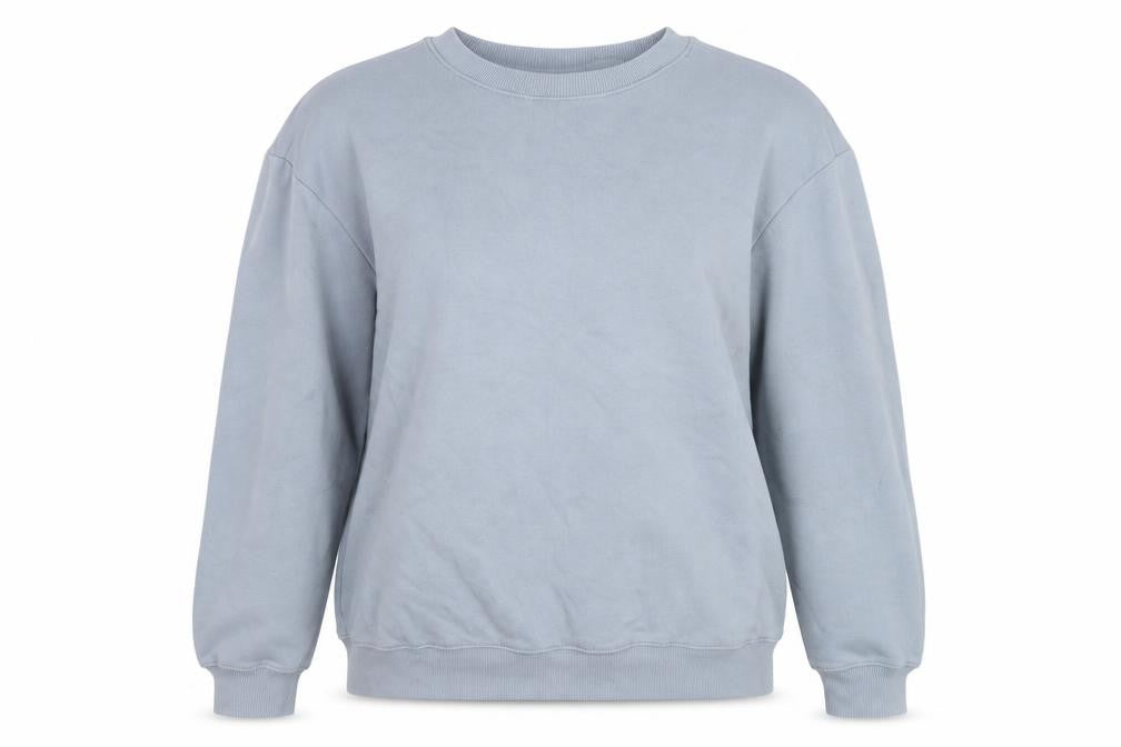 Front view of H&M Grey Relaxed Fit unisex sweatshirt, s
