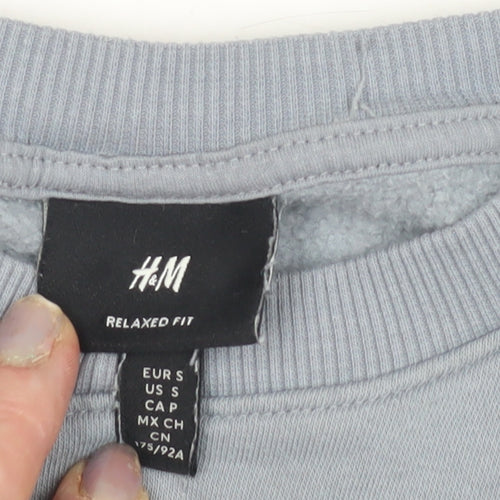 H&M Grey Relaxed Fit Unisex Sweatshirt, S