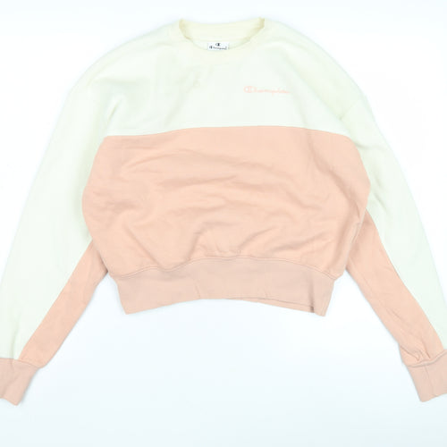 Champion Women's Ivory XS Colourblock Pullover Sweatshirt