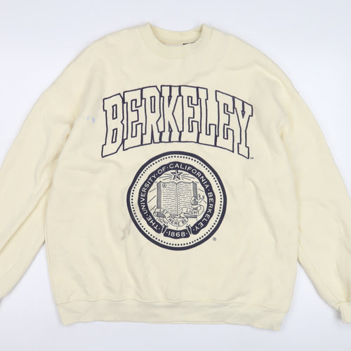 Pull & Bear Unisex Ivory UC Berkeley Sweatshirt S