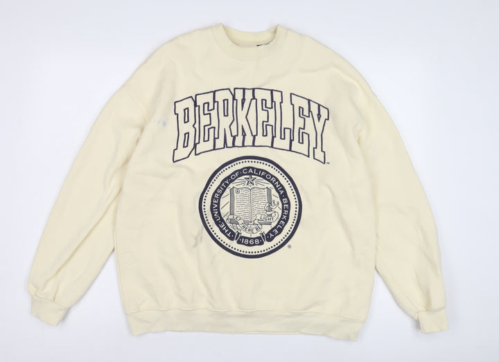 Pull & Bear Unisex Ivory UC Berkeley Sweatshirt S