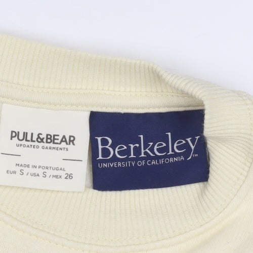 Pull & Bear Unisex Ivory UC Berkeley Sweatshirt S