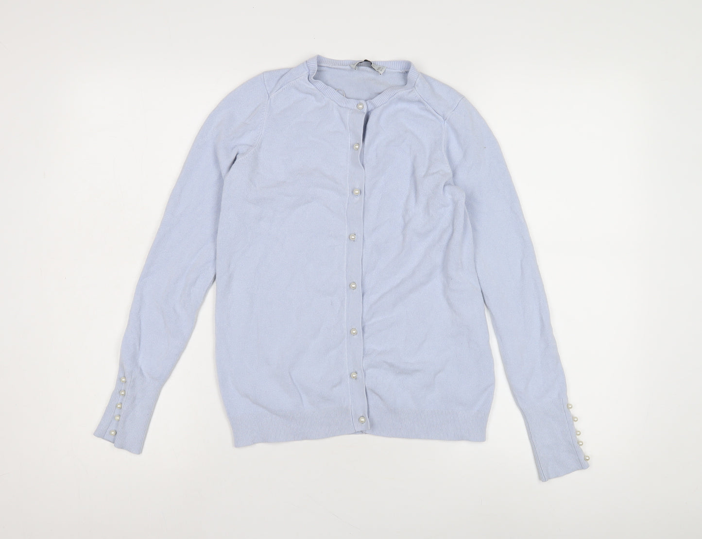 Zara Women's Blue Knit Cardigan - Size S