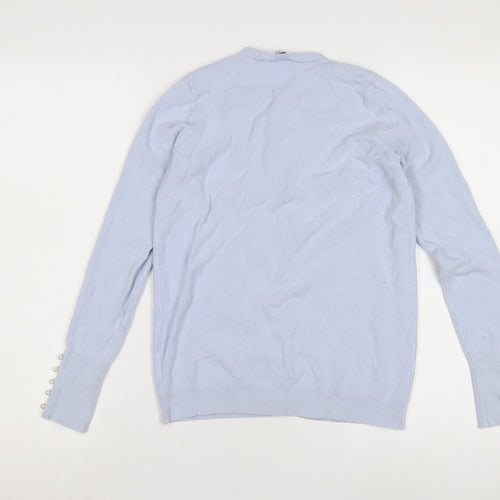 Zara Women's Blue Knit Cardigan - Size S