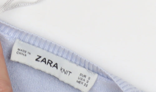 Zara Women's Blue Knit Cardigan - Size S
