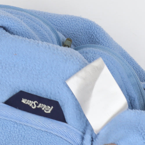 Women's Blue Fleece 1/4 Zip Sweatshirt, Mock Neck, Size M