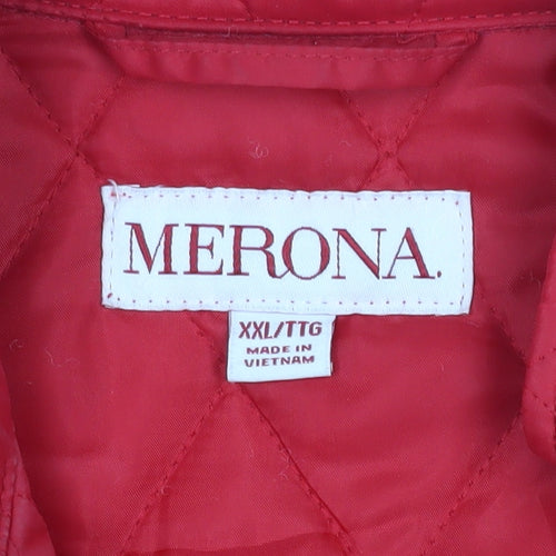 Merona Women's Red Quilted Jacket XL