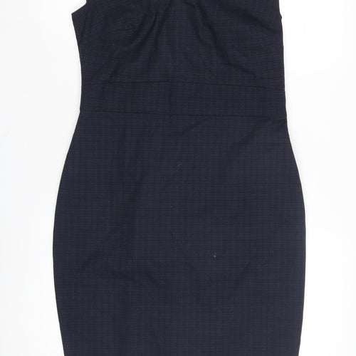 Next Women's Black Check Sheath Dress Size 12