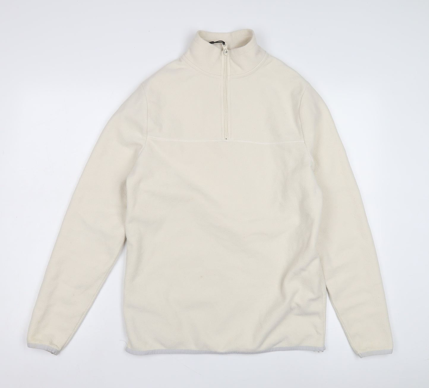 ASOS DESIGN Women's Ivory Sweatshirt, S, Casual 1/2 Zip