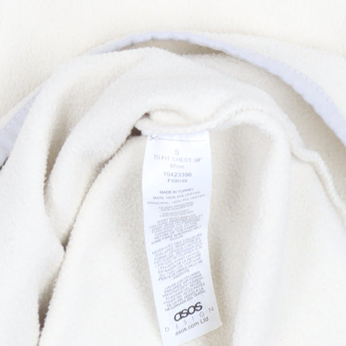 ASOS DESIGN Women's Ivory Sweatshirt, S, Casual 1/2 Zip