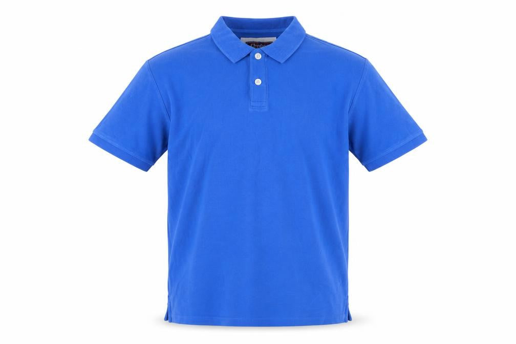 Front view of Charles Wilson Men's Blue Polo Shirt