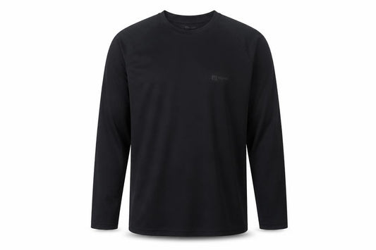 Front view of Hi Gear Men's Black XL Long Sleeve Active Top