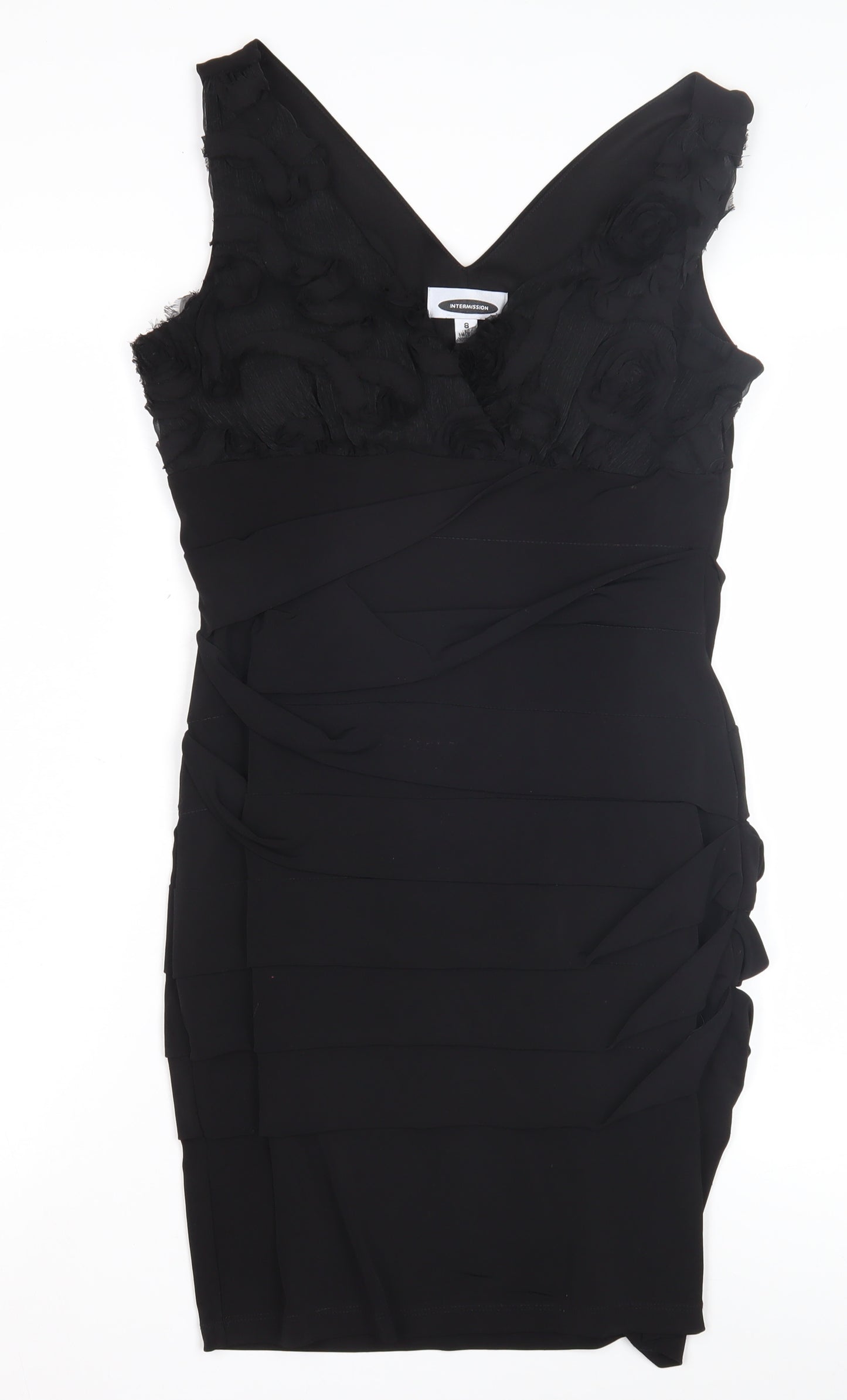 Intermission Women’s Black Bodycon Party Dress Size 8