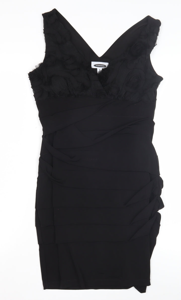 Intermission Women’s Black Bodycon Party Dress Size 8