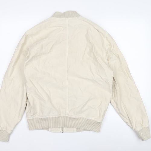 Zara Women's Beige Bomber Jacket Size S Casual Stylish