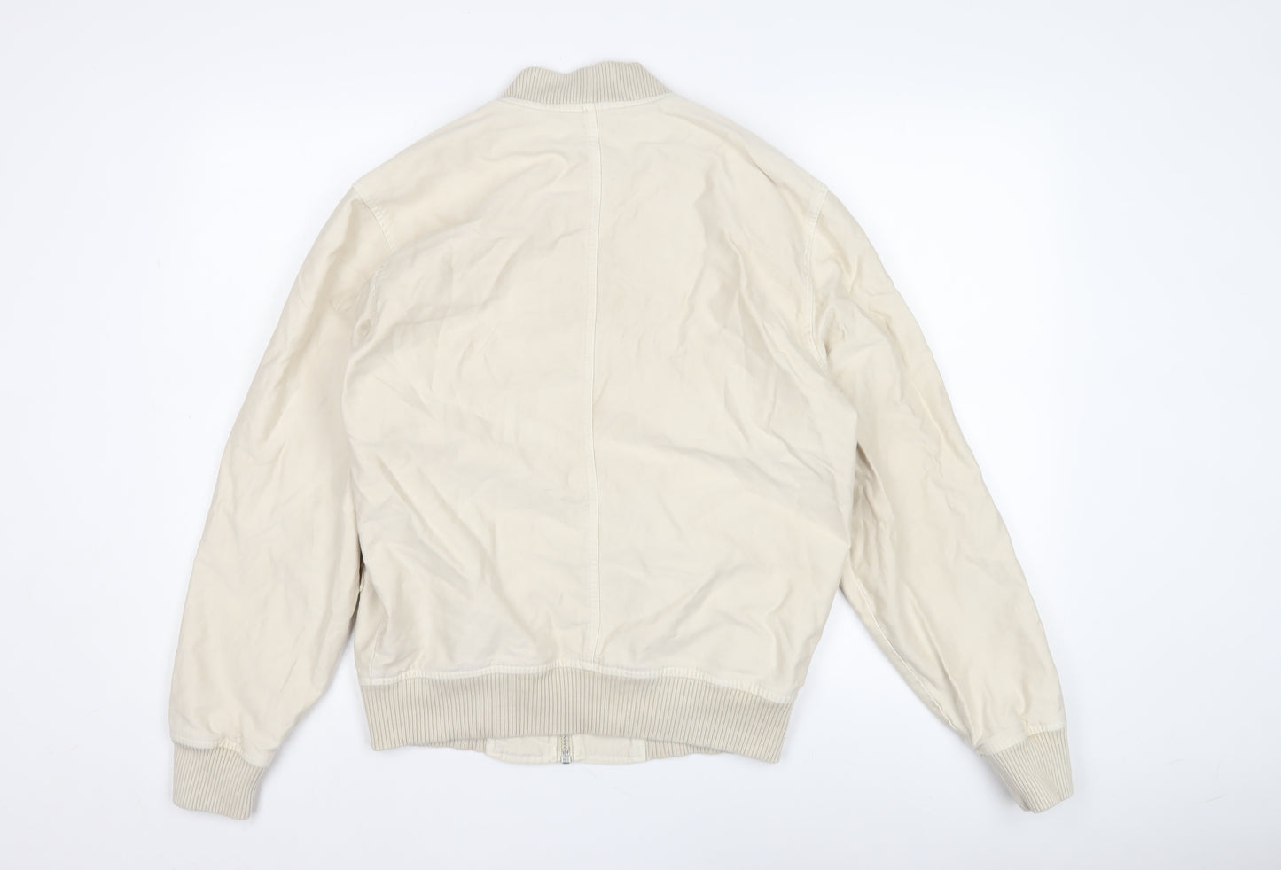 Zara Women's Beige Bomber Jacket Size S Casual Stylish