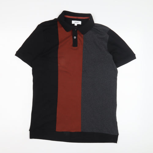 Next Men's Multicoloured Polo Shirt M Colourblock
