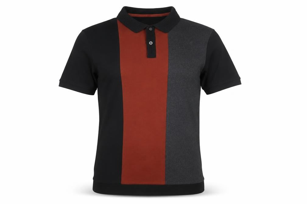 Front view of Next Men's Multicoloured Polo Shirt M Colourblock