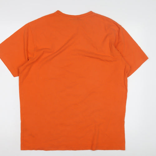 North Ridge Men's Orange Graphic Print T-Shirt, M