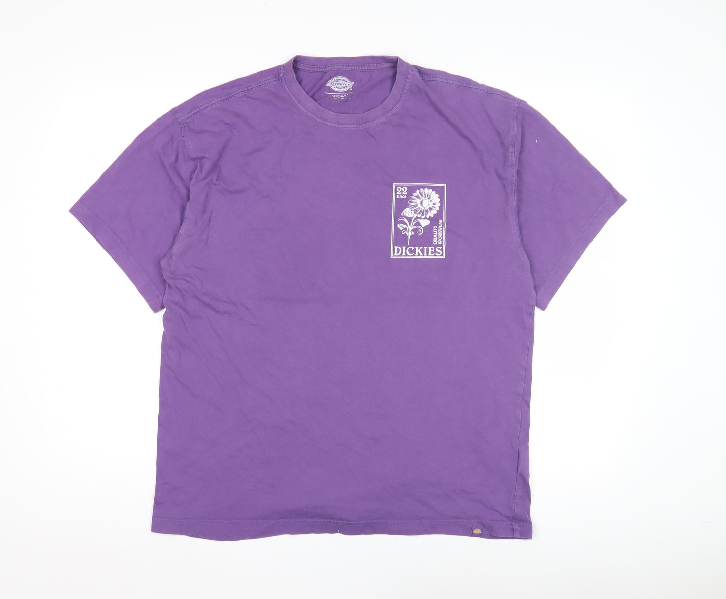 Dickies Men's Purple Graphic Print T-Shirt Medium