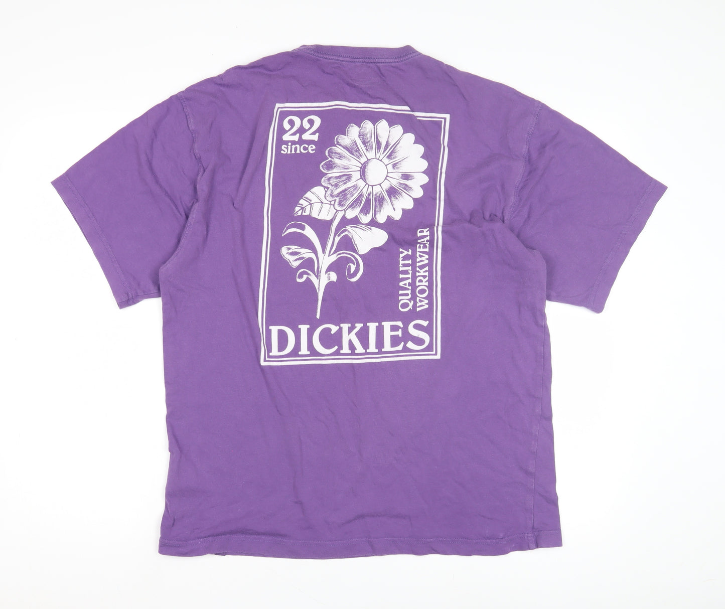 Dickies Men's Purple Graphic Print T-Shirt Medium