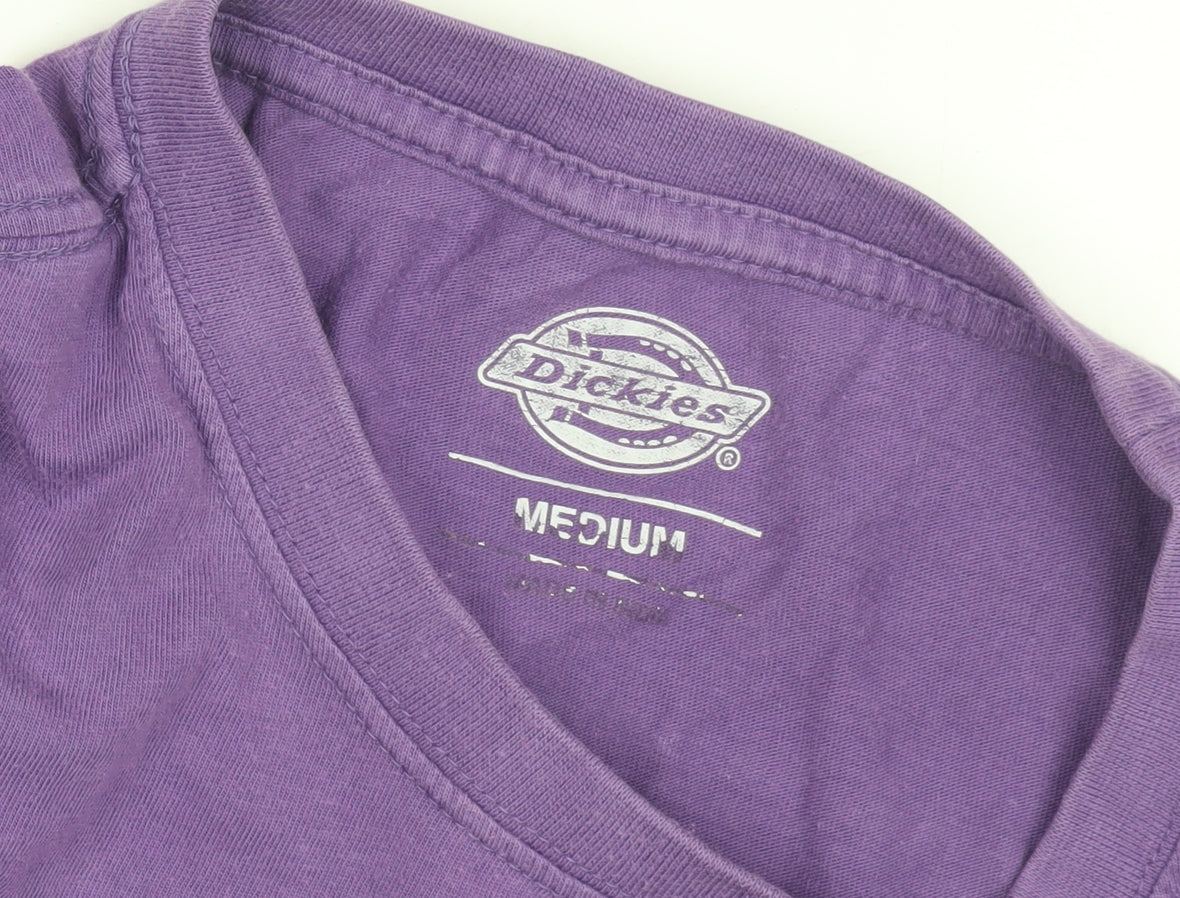 Dickies Men's Purple Graphic Print T-Shirt Medium