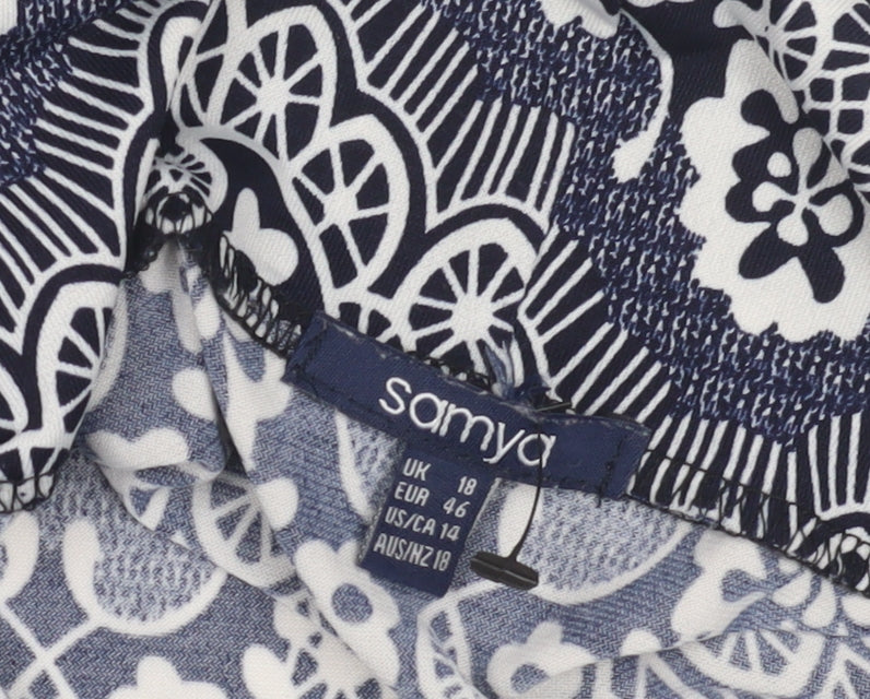 Samya Women's Multicoloured Floral Sleeveless Top