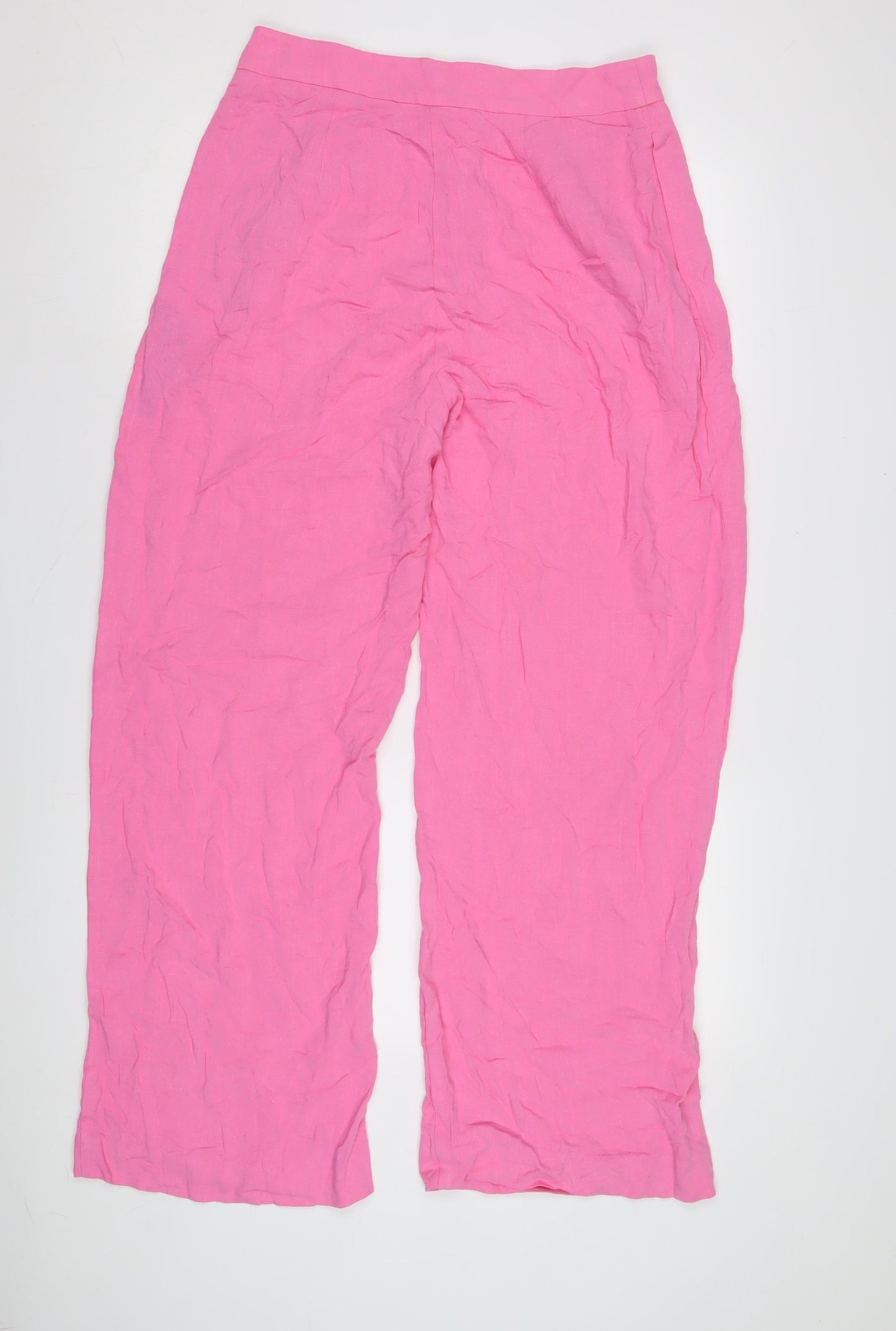 ASOS Women's Pink Linen Trousers - Size 12