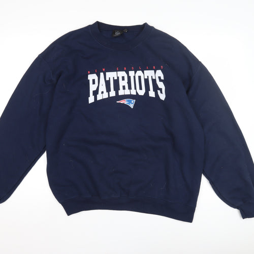 NFL Team Apparel Men's Blue Patriots Sweatshirt L