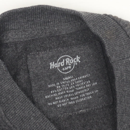 Hard Rock Cafe Grey Unisex Sweatshirt, Size S, Pullover