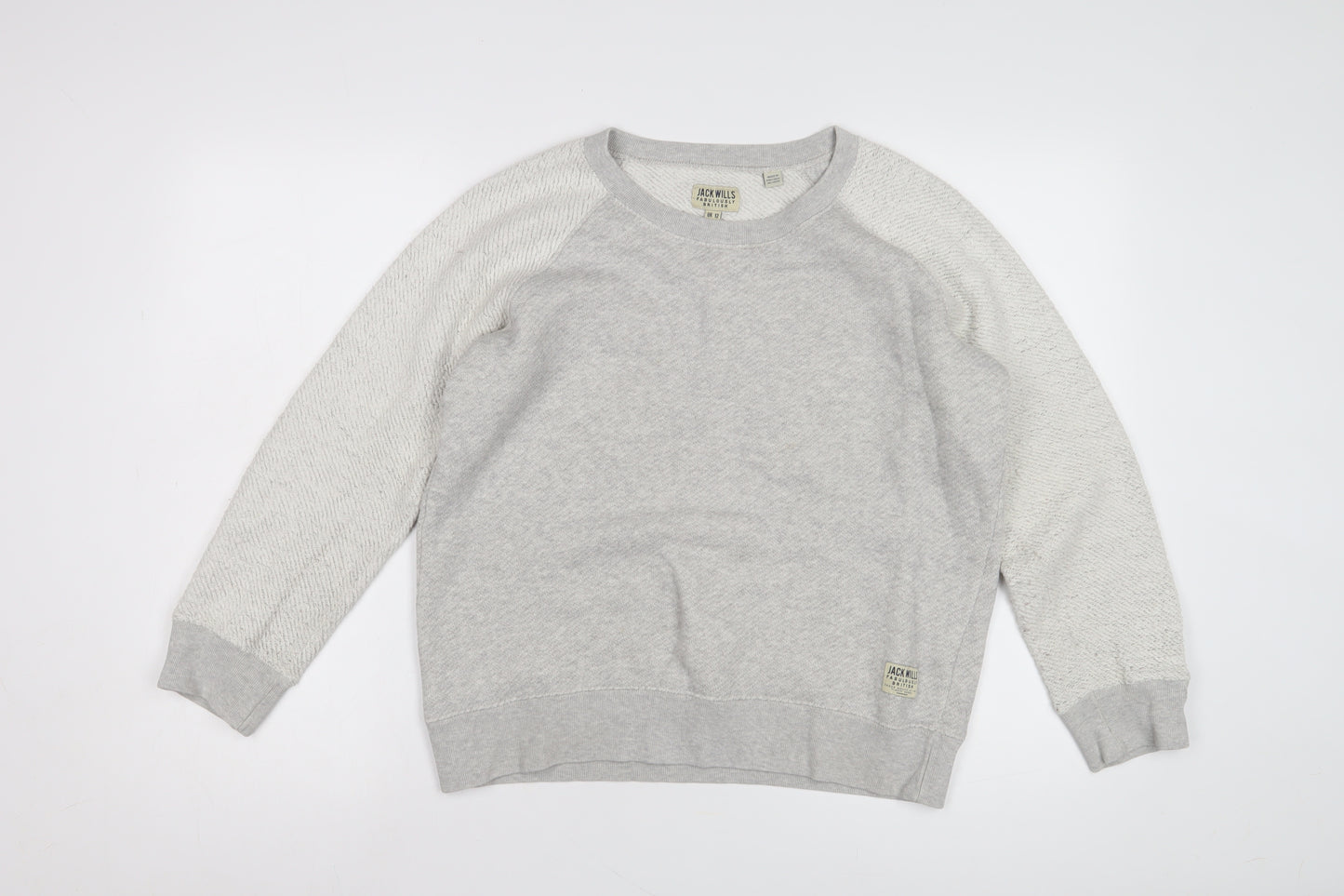 Jack Wills Women's Grey Pullover Sweatshirt Size 12