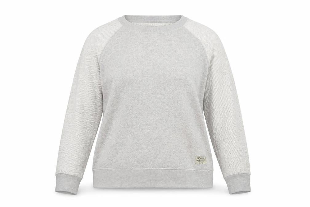 Front view of Jack Wills Women's Grey Pullover Sweatshirt, size 12