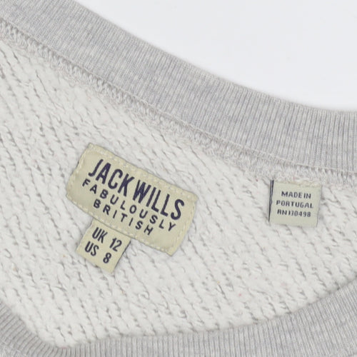 Jack Wills Women's Grey Pullover Sweatshirt Size 12